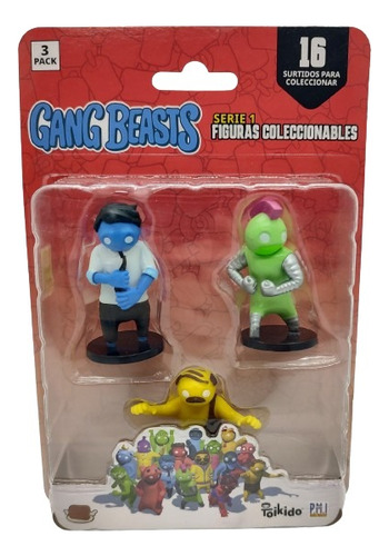 Gang Beasts Pack X3 Figuras Coleccionables 