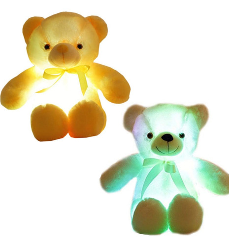 Muñeco De Oso Con Iluminación Led, Bonito Peluche, Juguete P