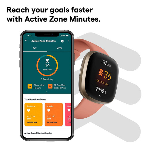 Reloj Inteligente Fitbit Versa 3 Salud Y Estado FĂsico Con G