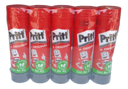 Lapiz Adhesivo Pritt De 42 Gr 5 Piezas Rápido! Color Mate