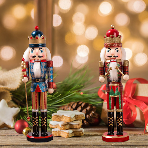 Figura De Madera Con Diseño De Soldado Cascanueces, 38 Cm