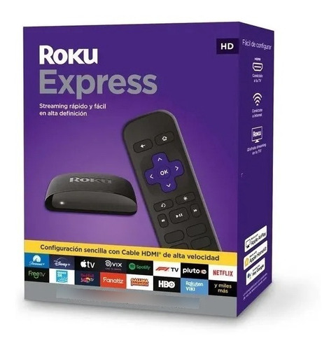 Imagen 1 de 5 de Roku Express 3930 Estándar Full Hd Negro Con Control Remoto