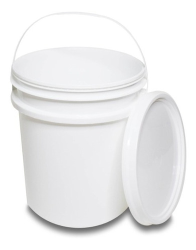 Balde Branco Com Tampa Lacre 20 Litros - 4 Unidades!!!