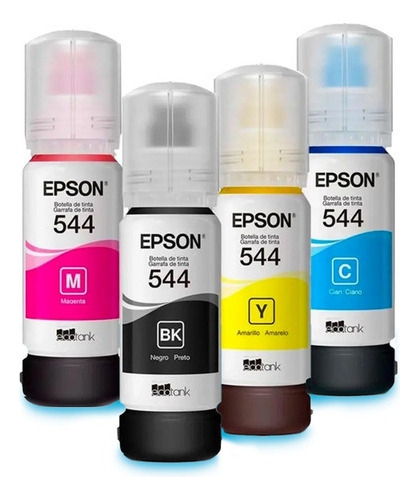 Tinta Epson T544 Para Ecotank Kit Garrafas 4 Cores (eps01)