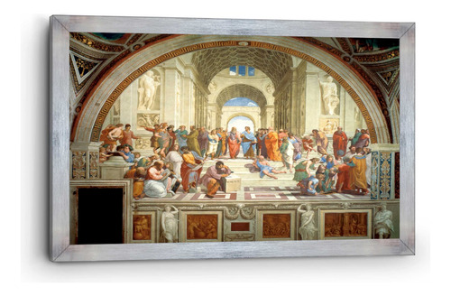 Cuadro Enmarcado Clasico Escuela De Atenas Sanzio 90x140cm