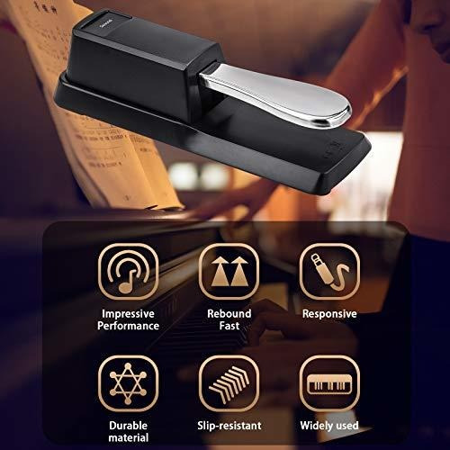 Imagen 3 de 4 de Sustain Pedal Para Teclado Interruptor Polaridad Piano