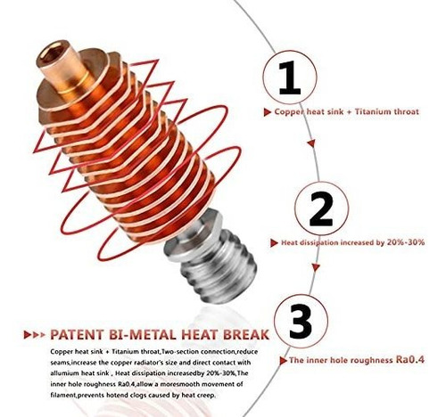 Red Lizard Q1 V6 Hotend Set Actualizar Todo Metal Hot 3