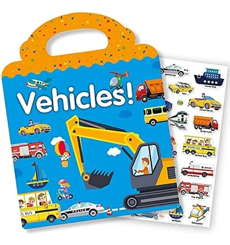 Libros de pegatinas reutilizables para niños de 2 a 4 años