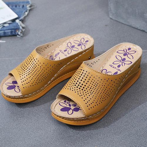 Zapatillas Con Cuñas N Para Mujer, Zapatos De Tacón A La Mod