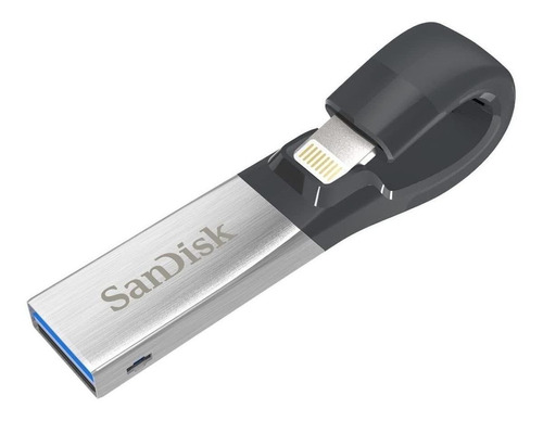 Imagen 1 de 2 de Memoria USB SanDisk iXpand 32GB 3.0 negro y plateado