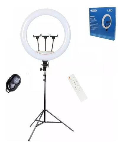 Aro Luz Led Profesional 46cm+tripode 2.1m+control Bluetooth 