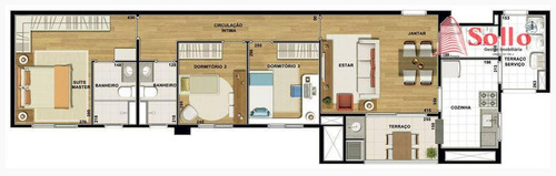 Imagem 26 de 30 de Condomínio Alegria Apartamento Andar Alto Com 3 Dormitórios À Venda, 83m² Por R$ 550.000 - Vila Santo Antônio - Guarulhos/sp - Ap0542