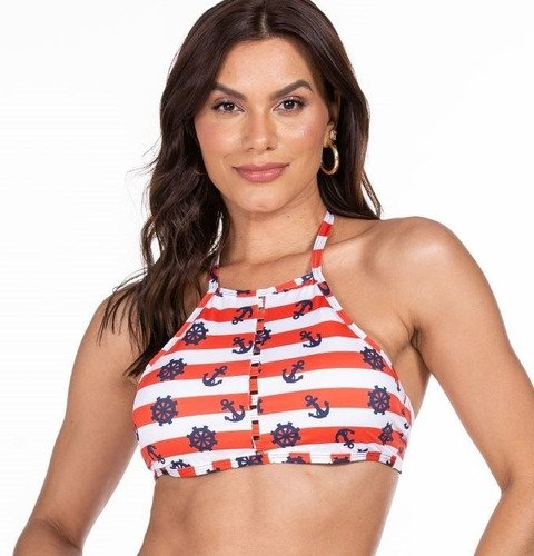 Biquini Cropped Bojo Estampado Panicat Moda Verão 2019 C1