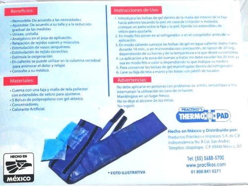 Faja Termica De Gel (molde Y Reafirma)