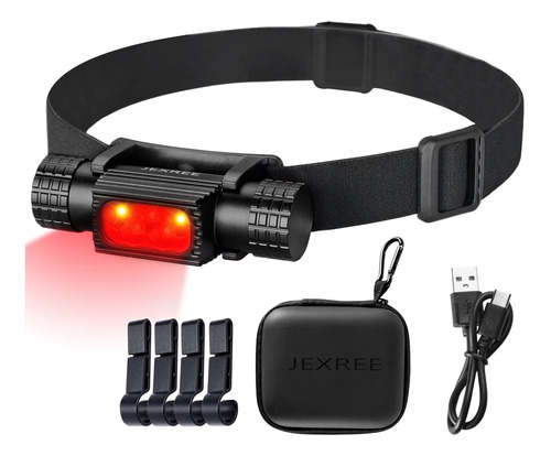 Jexree Linterna Frontal Recargable De 1500 Lúmenes Led Usb R