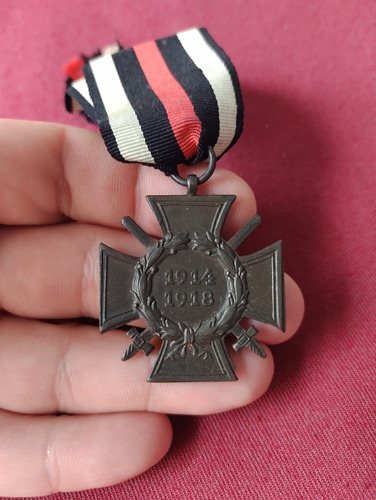 Medalla Alemania Primera Guerra Cruz Hindenburg Combatientes (Usado)