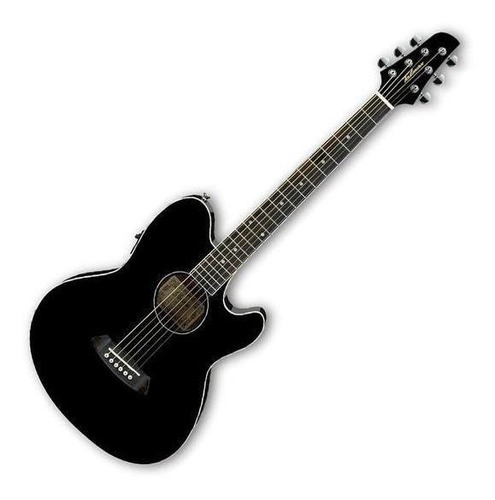 Imagen 2 de 2 de Guitarra acústica Ibanez Talman TCY10E para diestros black high gloss brillante