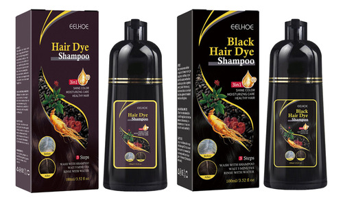 Champú Tinte Color Cabello 100ml Negro + 100ml Castaño