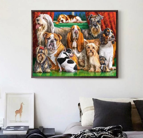 Puzzle 5d - Pintura Com Diamantes - Dog Club