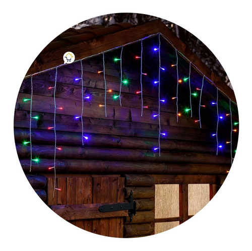 Cortina Led Intercalada 9m 300l Navidad Multicolor 300ledcm3