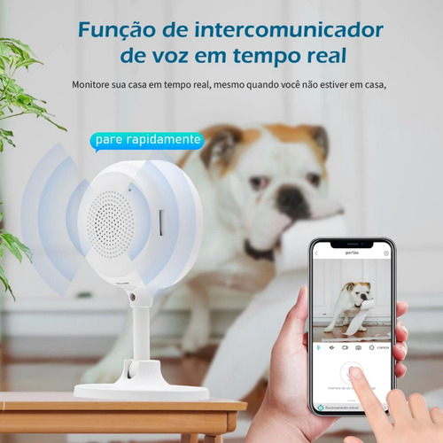 Camera Segurança Wifi Full Hd Alexa Google App Com Microfone
