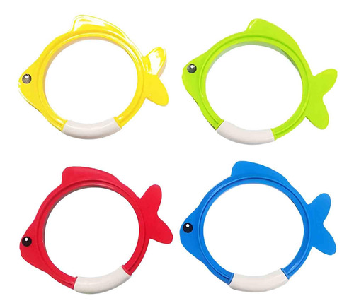 4x Juguetes De Anillo De De Buceo, Juguetes De 19x16cm