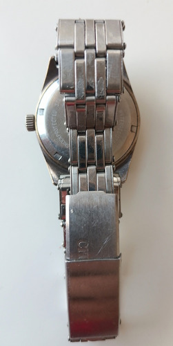 Antiguo Reloj Tressa Automático Funcionando Plateado Plateado Azul Petróleo (Usado)
