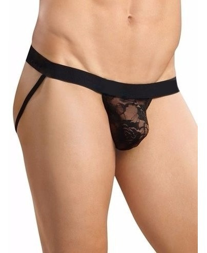 Jockstrap Con Suspensor De Encaje. Lencería Masculina.