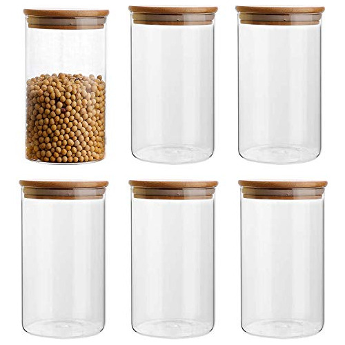 35oz/1000ml Clear Glass Food Storage Containers Set Air...