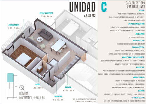 Excelente Departamento Un Dormitorio 6 E/ 65 Y 66
