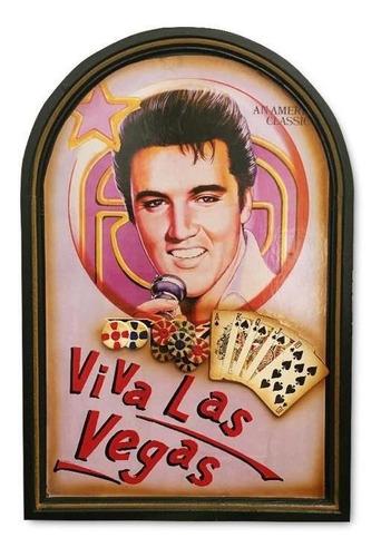 Cuadro Madera Elvis Las Vegas Casino / Runn