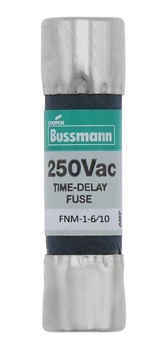 Bussman Fusible Doble Elemento Retardado 1.6 Amps Fnm-1-6/10