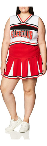 Charades Women's Adult Glee Club Two Piece Costume Set, Red/