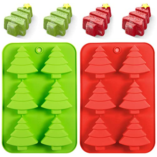 Moldes De Silicona Navidad Rojo Y Verde, Moldes De Sili...