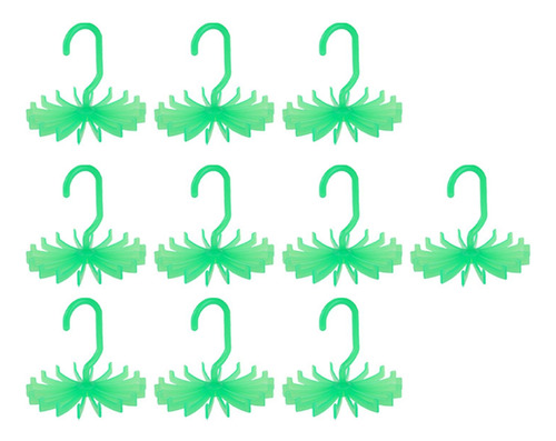 10 Estantes Para Corbatas Giratorios Colgantes, 18 Verde