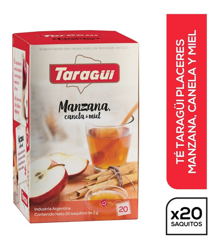 Imagen 1 de 1 de Té Taragüi Placeres Manzana, Canela Y Miel