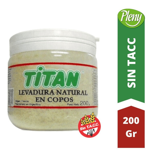 Levadura Titan Natural En Copos X 200 Gr - Sin Tacc