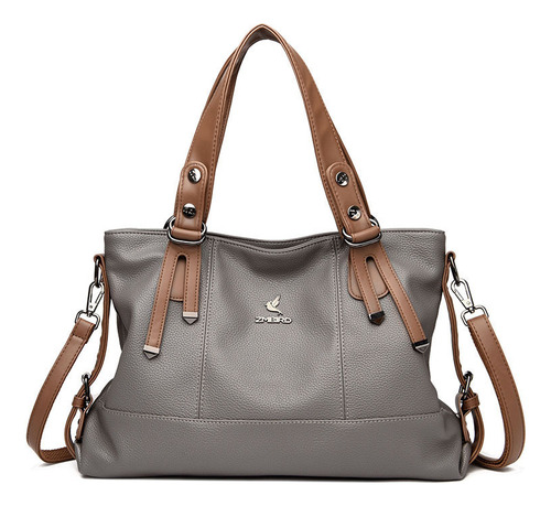 Bolsos De Mujer A La Moda Retro Para Mujer, Bolso De Hombro Color Gris