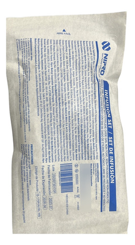 Set De Infusion Flebotek Nipro Esteril