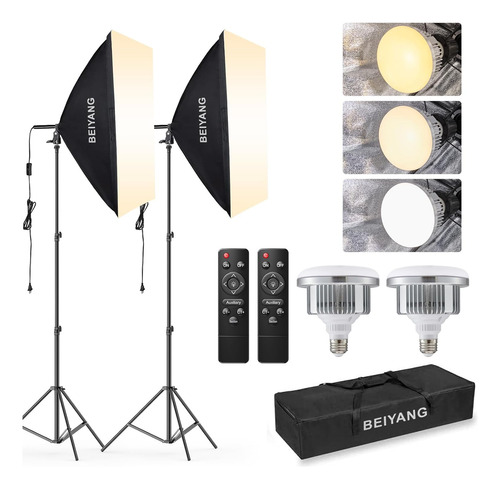 Kit Iluminación Softbox 2x20x28 Led E27 6000k