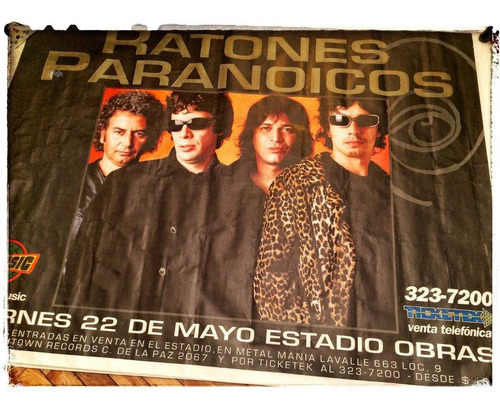 Afiche Callejero Ratones Paranoicos Show En Obras Años 90