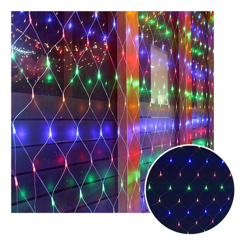 Luces Malla Led 100 Luces 1x1 Metros Luz Navidad 100tc