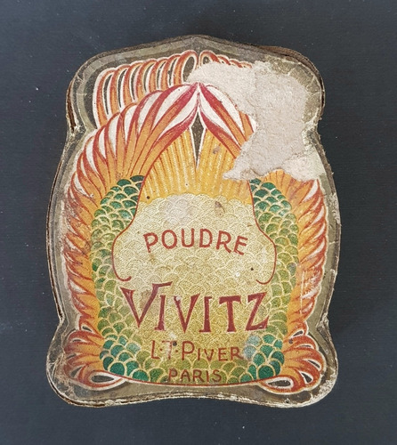 Antigua Caja De Polvo Vivitz. París. 11354