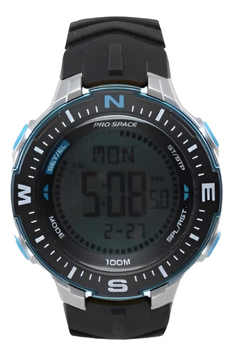 Reloj Pro Space Psh0097-dir-4h Hombre Sumergible Negro Rojo Blanco