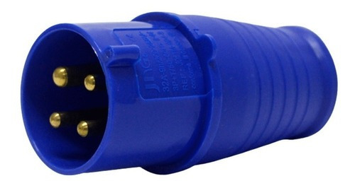 Plug Industrial 3p+t 32a 200/250v 9h Ip44 N4279 Cor Azul