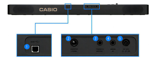 Piano Digital Casio Cdp-s110 88 Teclas Com Pedal E Fonte Voltagem Pilha
