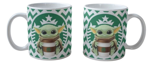 Mug  Star Wars Baby Yoda (grogu) Colores Personalizado Taza