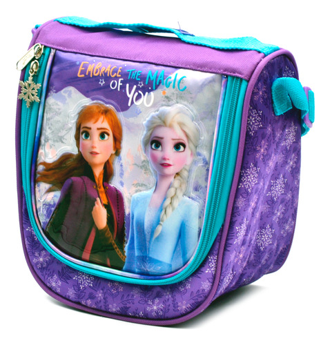 Lonchera Escolar Ruz Original Morada Niña Frozen Elsa & Ana