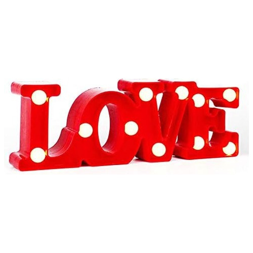 Cartel Velador Luz Led Love Decorativo Pilas 3d Amor