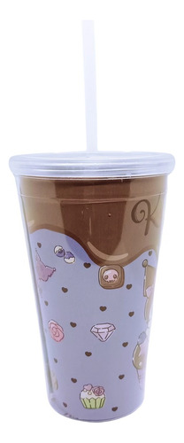 Vaso Acrilico Con Tapa Hello Kitty Cinnamoroll Kuromi Sanrio Kuromi